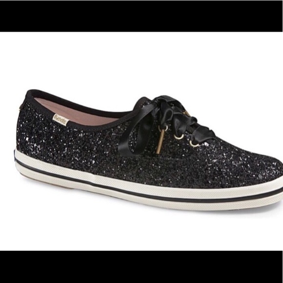 kate spade Shoes - Kate Spade Keds Black Glitter Sz 8
